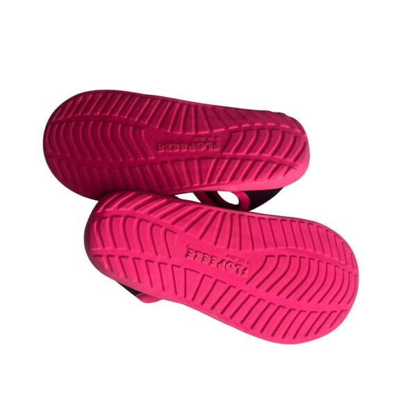 FlopEze Sandals Womens Size 5/6 Black Pink Light Active Waterproof Summer - Picture 7 of 8